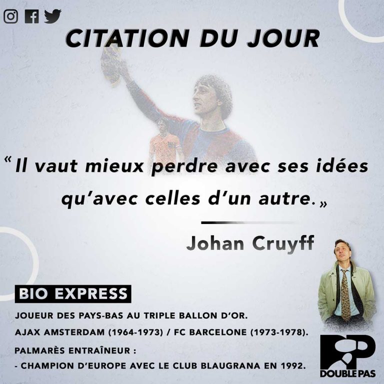 Citation du jour : la légende Johan Cruyff